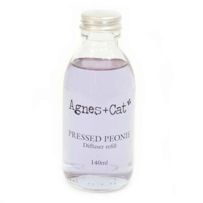 Agnes + Cat Reed Diffuser Refill - Pressed Peonies 150ml for Long-Lasting Fragrance - Everyday Bargainz