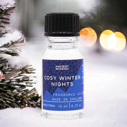 Ancient Wisdom Cosy Winter Nights Fragrance Oil Warm Cinnamon Vanilla Woods - Everyday Bargainz
