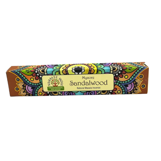 AW Dropship UK Namaste Mandala Masala Incense - Sandalwood - Natural Namaste Masala Incense Sticks