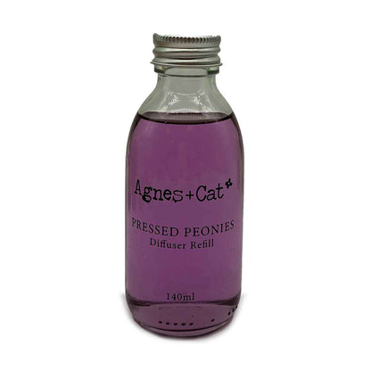Agnes + Cat Reed Diffuser Refill - Pressed Peonies 150ml for Long-Lasting Fragrance - Everyday Bargainz