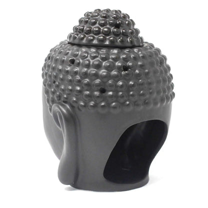 Buddha Head Oil Burner - Dark Brown Decorative Aromatherapy Essential Oil Diffuser - Everyday Bargainz
