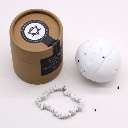 Ancient Wisdom White Jasper Gem Bracelet Bath Bomb - Everyday Bargainz