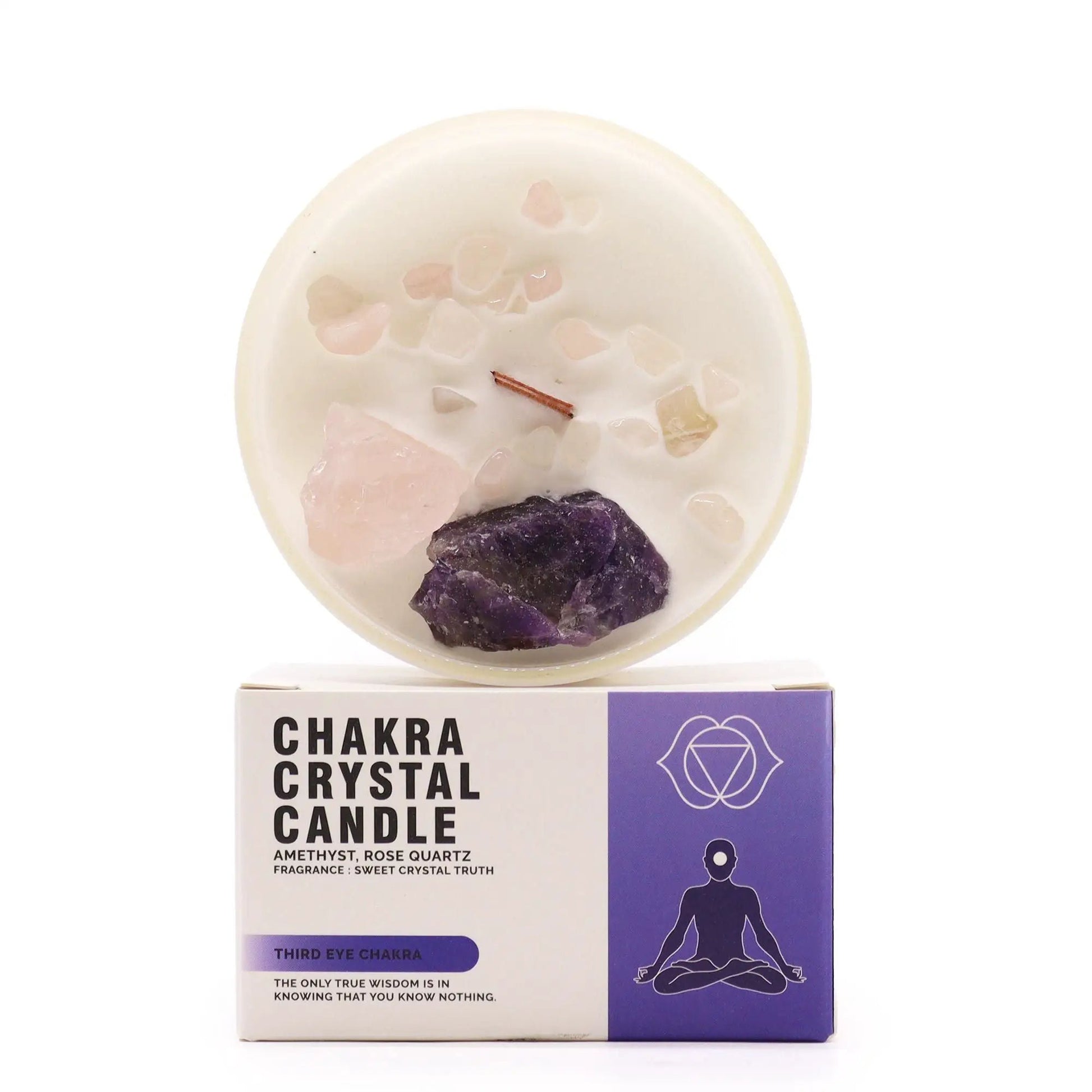Chakra Crystal Candles - Third Eye Chakra by AW Dropship UK
