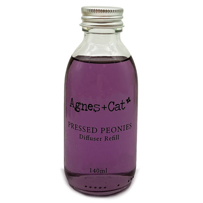 Agnes + Cat Reed Diffuser Refill - Pressed Peonies 150ml for Long-Lasting Fragrance - Everyday Bargainz