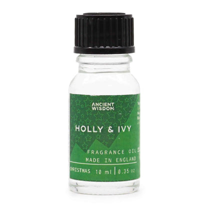 Ancient Wisdom Holly And Ivy Fragrance Oil 10ml Festive Green Cedar Musk - Everyday Bargainz