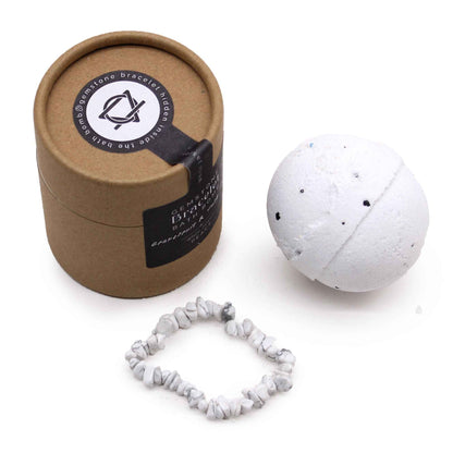 Ancient Wisdom White Jasper Gem Bracelet Bath Bomb - Everyday Bargainz