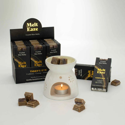 MeltEaze Crystal Wax Melts 50g Tigereye Vanilla Sandalwood - Everyday Bargainz