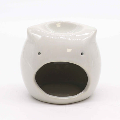 Classic White Oil Burner Short Design for Aromatherapy and Home Decor - Everyday Bargainz