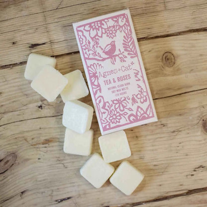 Agnes And Cat Tea And Roses Soy Wax Melts Box Of 8 - Everyday Bargainz