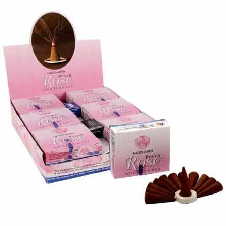 AW Dropship UK Fresh Rose Dhoop Cones - Nag Champa Incense