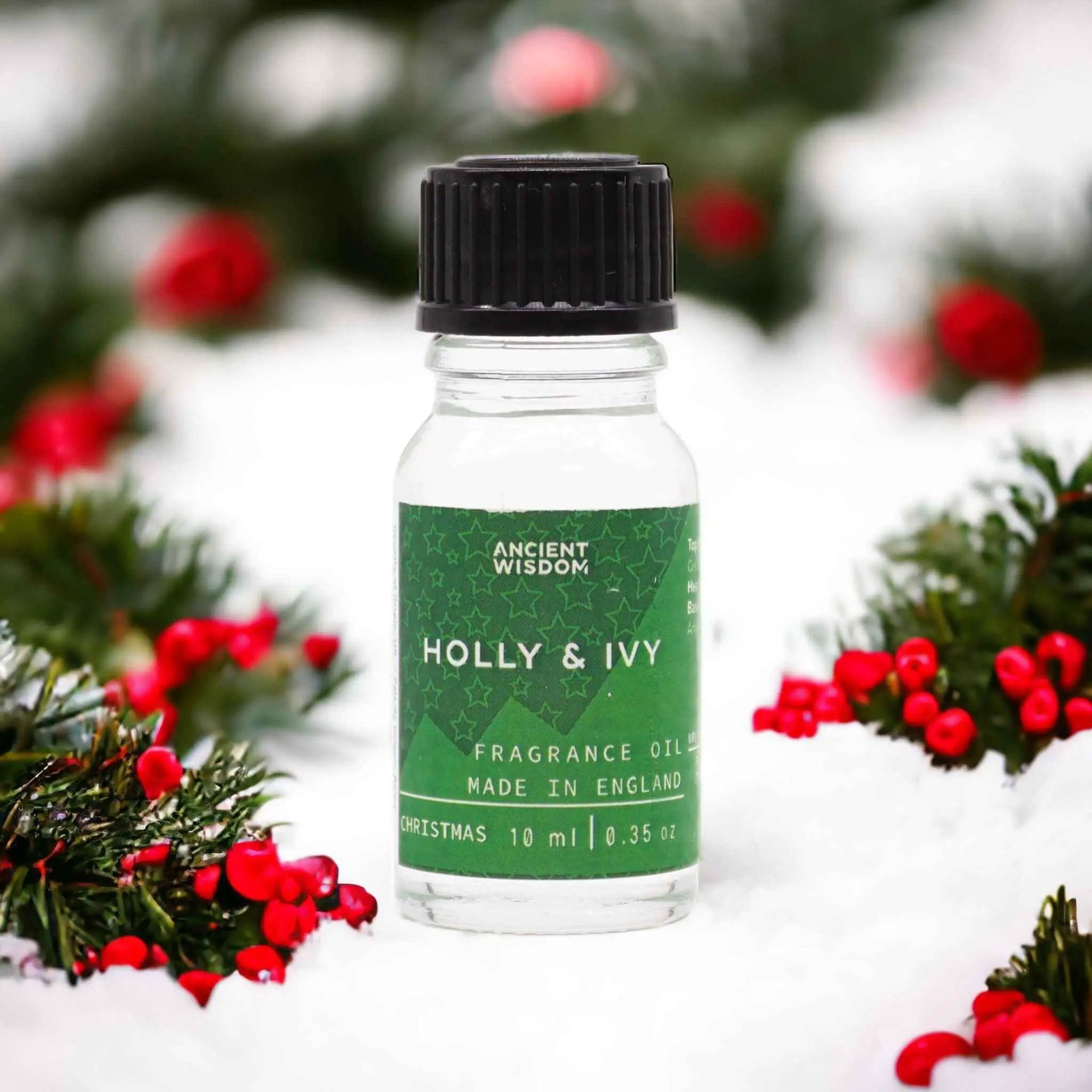 Ancient Wisdom Holly And Ivy Fragrance Oil 10ml Festive Green Cedar Musk - Everyday Bargainz