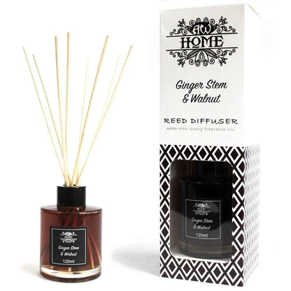 120ml Ginger Stem Walnut Reed Diffuser for Invigorating Home Fragrance - Everyday Bargainz