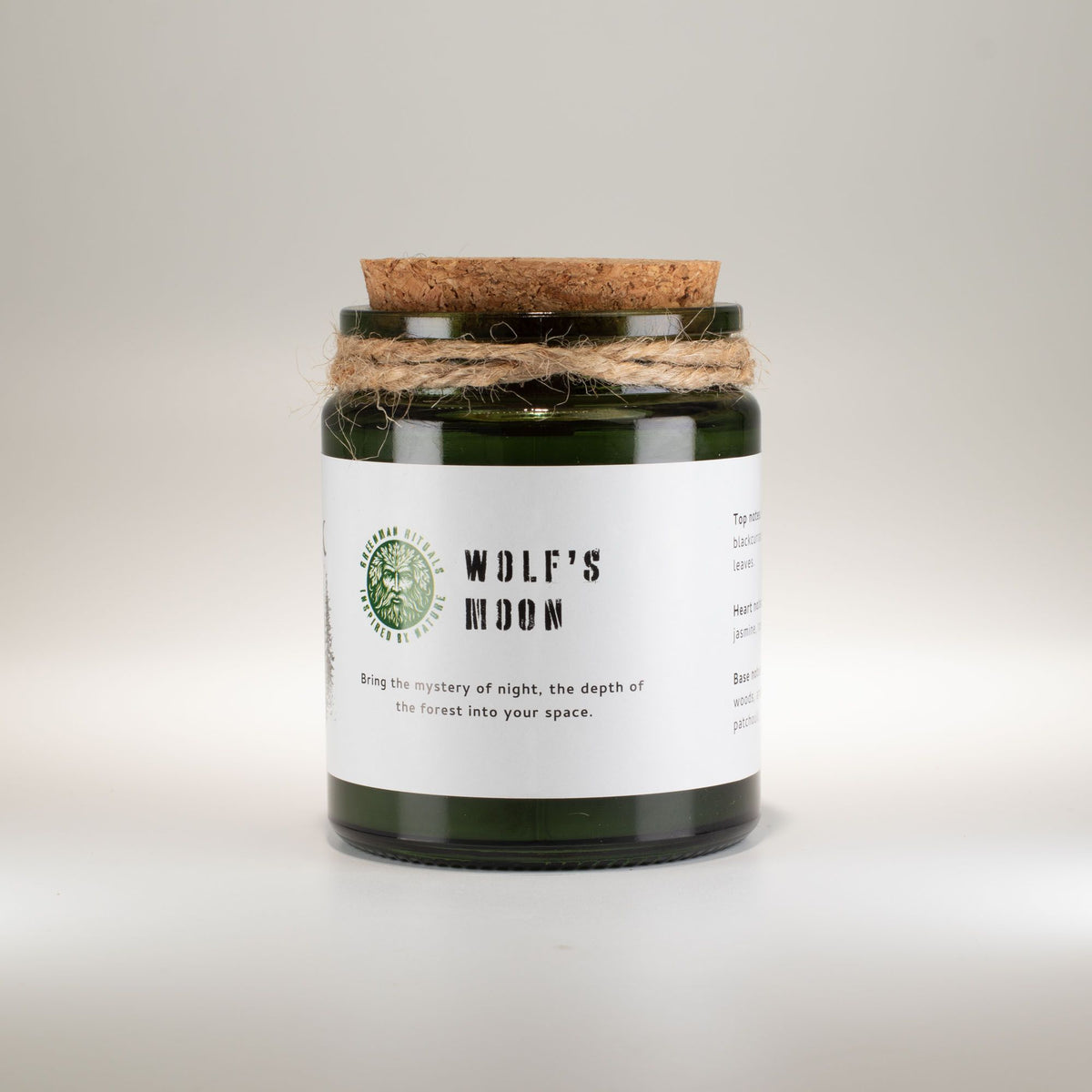 Experience Serenity with the Greenman Woodwick Soy Candle - Wolf's Moon