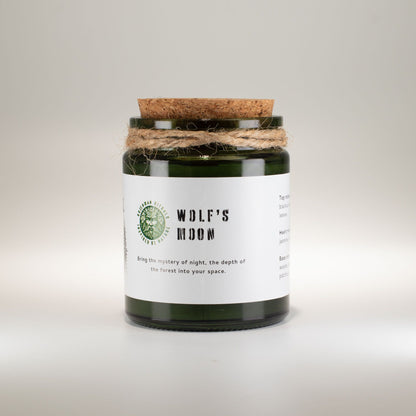 Experience Serenity with the Greenman Woodwick Soy Candle - Wolf's Moon