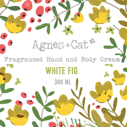 Ancient Wisdom Agnes + Cat White Fig Hand & Body Cream - Nourishing, Fast-Absorbing, Vegan & Cruelty-Free 300ml - Hand Creams Agnes + Cat Hand and Body Creams