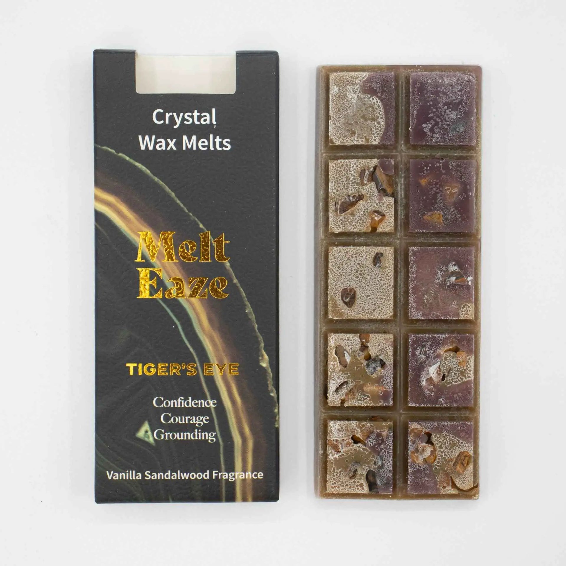 MeltEaze Crystal Wax Melts 50g Tigereye Vanilla Sandalwood - Everyday Bargainz
