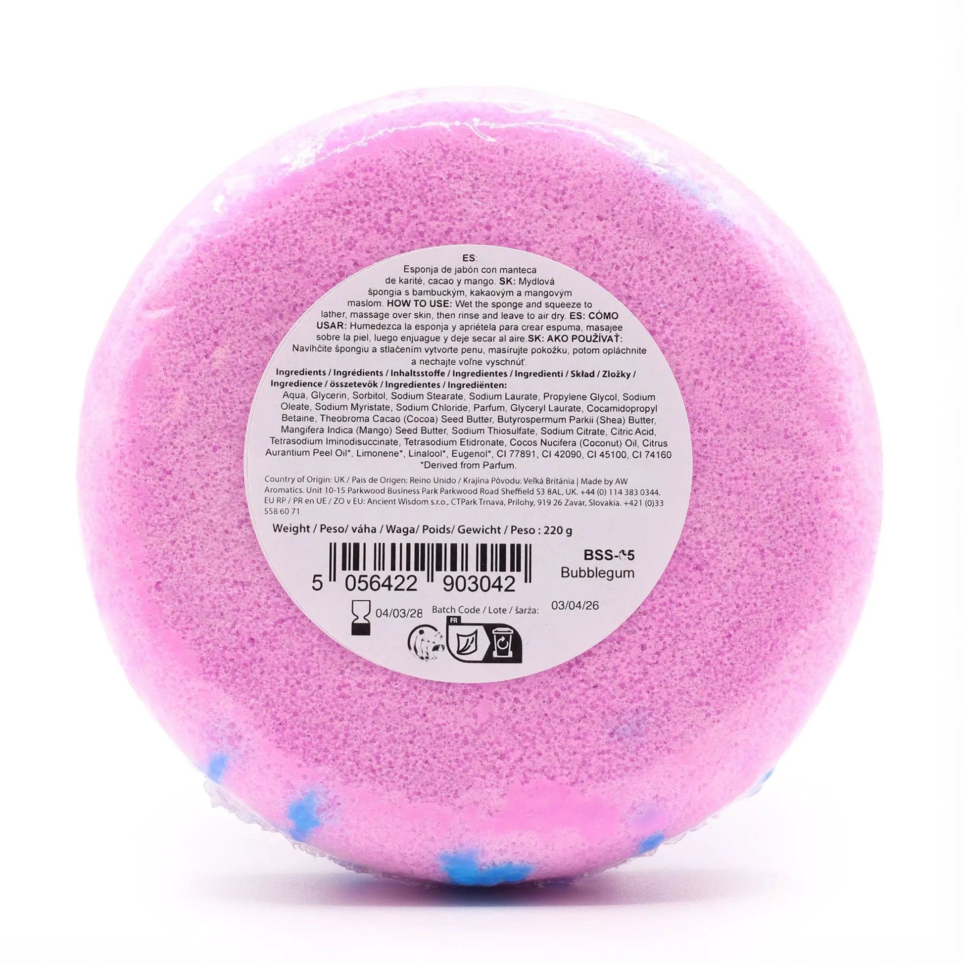 AW Dropship UK Butter Bubble Soap - Bubblegum - Butter Bubble Soap Sponges