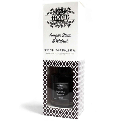 120ml Ginger Stem Walnut Reed Diffuser for Invigorating Home Fragrance - Everyday Bargainz
