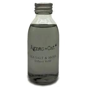 Agnes + Cat Reed Diffuser Refill - Seasalt and Moss 150ml for Fresh Home Fragrance - Everyday Bargainz