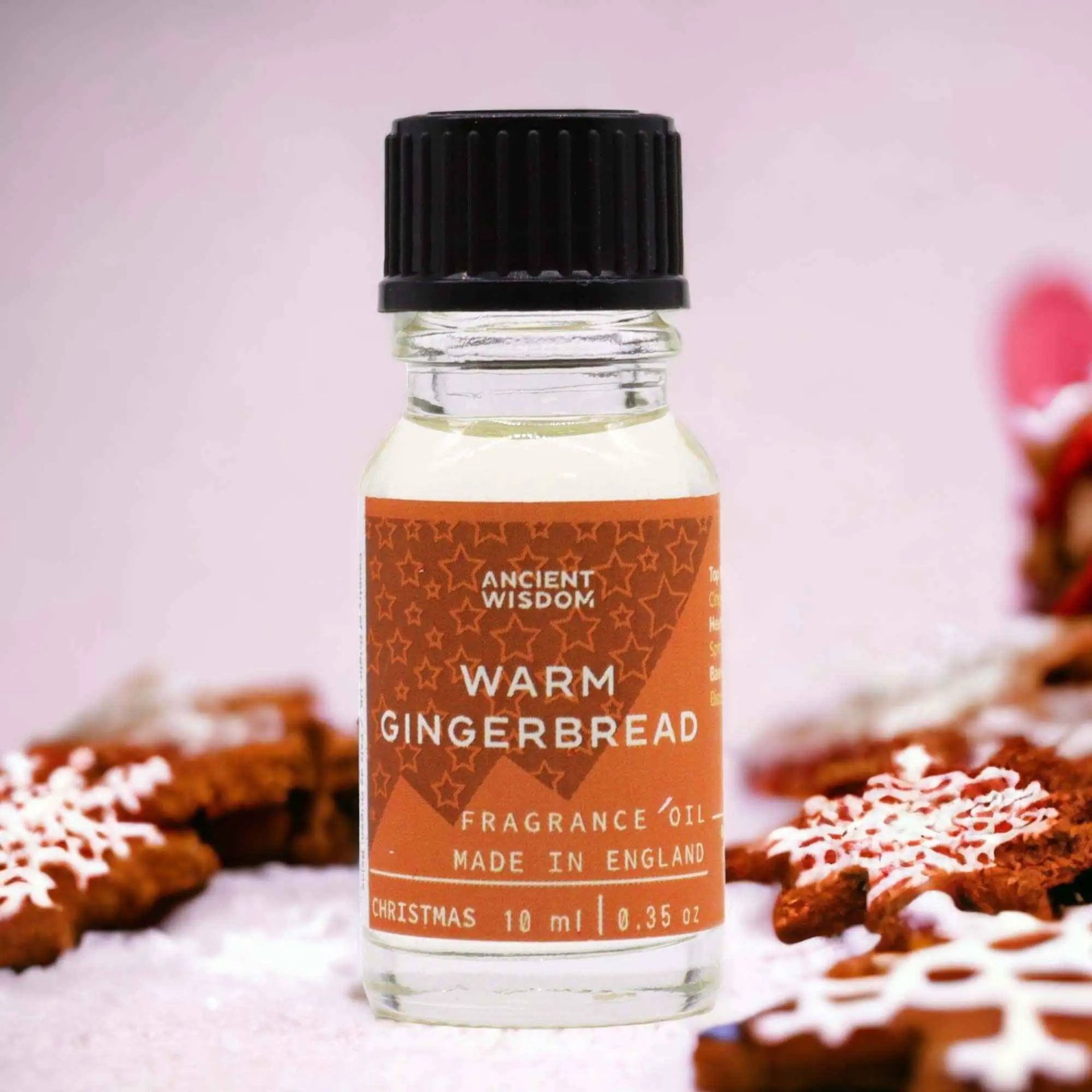 Ancient Wisdom Gingerbread Fragrance Oil 10ml Warm Cozy Scent - Everyday Bargainz