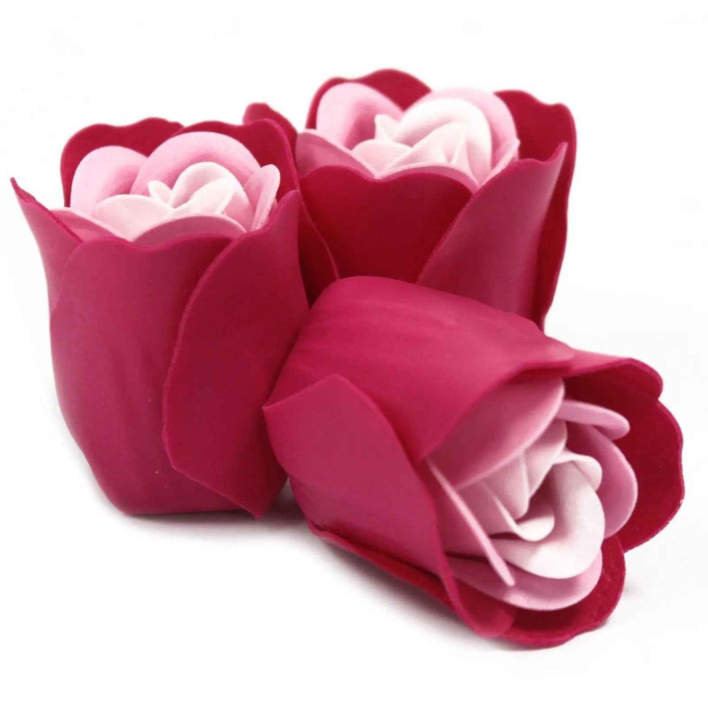 AW Dropship UK Set of 3 Soap Flower Heart Box - Pink Roses - Luxury Soap Flowers