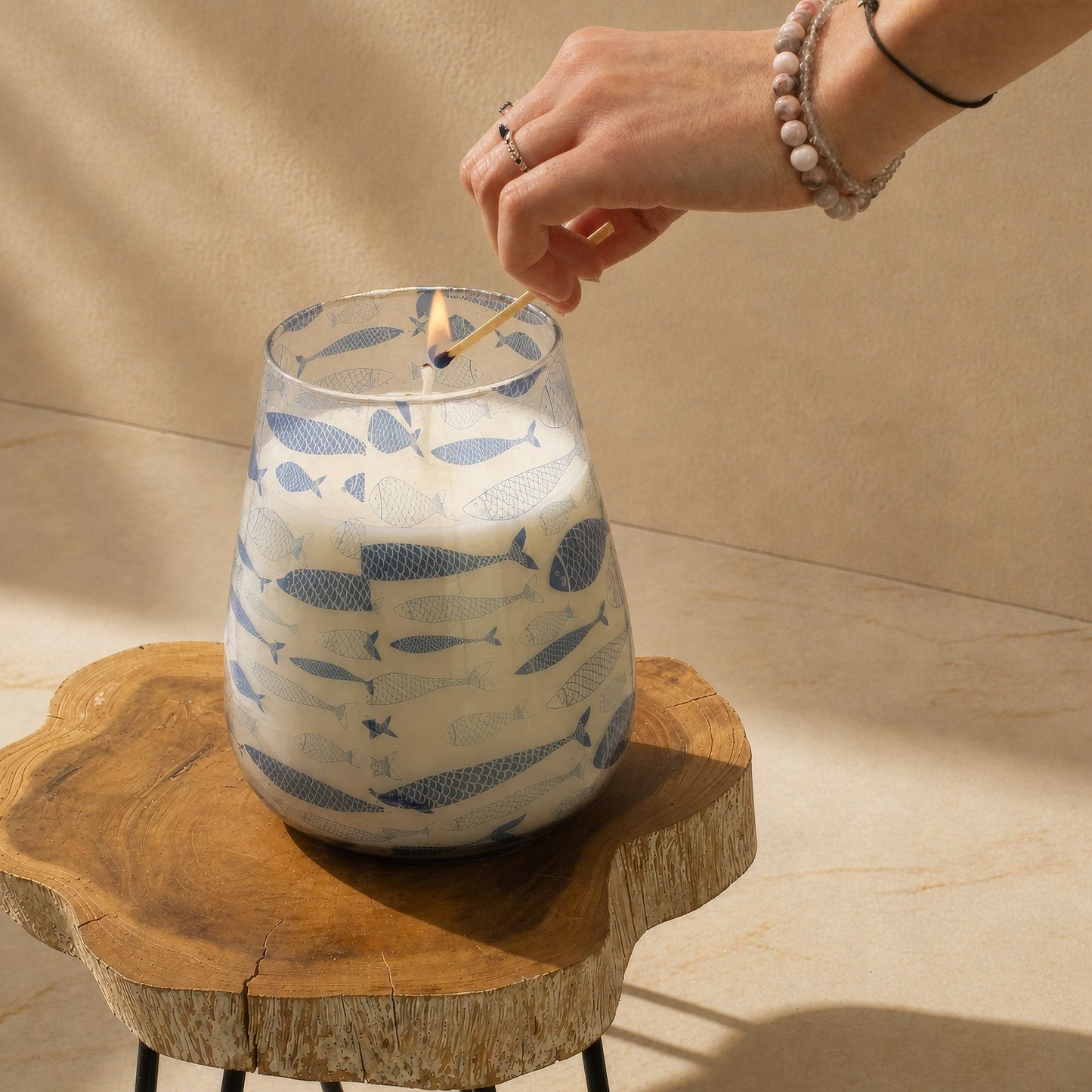 AW Dropship UK Tall Glass Jar Candles - Seabreeze - Glass Jar Candles
