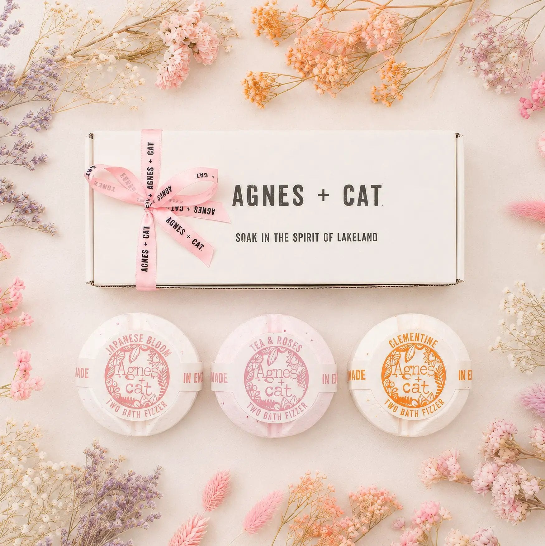Agnes + Cat Floral Citrus Bath Fizzer Gift Set - Everyday Bargainz
