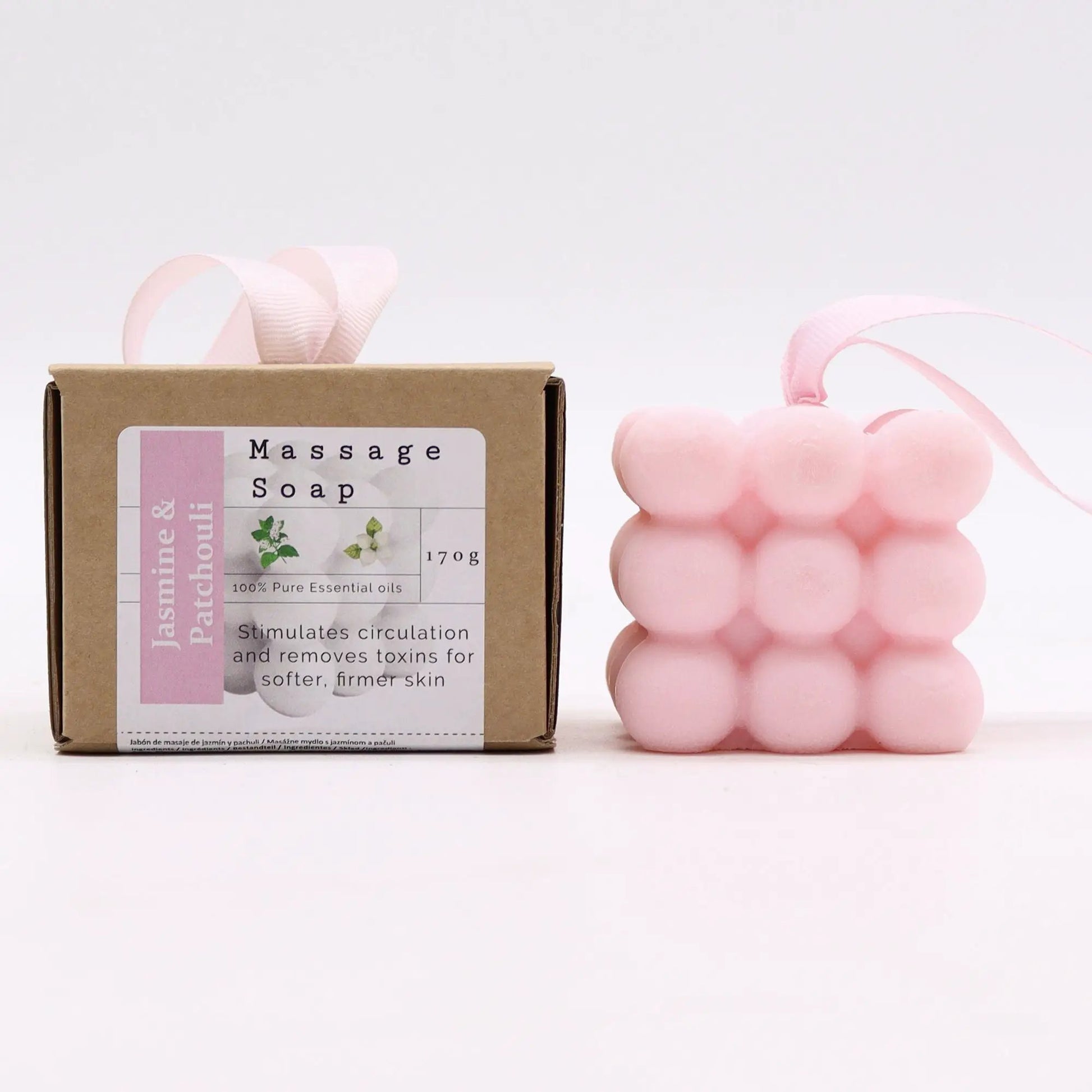AW Dropship UK Boxed Single Massage Soaps - Jasmine & Patchouli - Boxed Single Massage Soaps