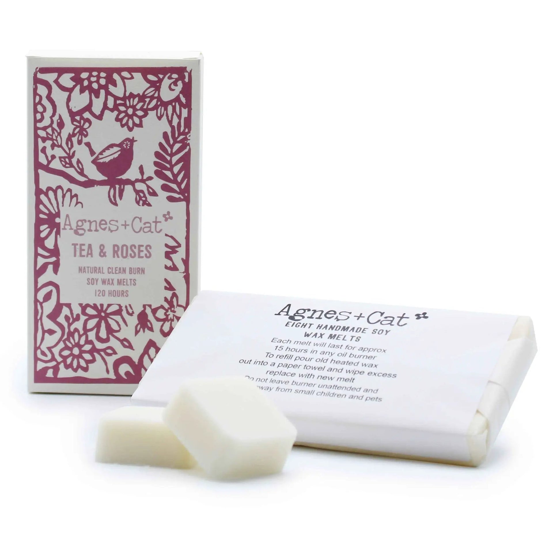 Agnes And Cat Tea And Roses Soy Wax Melts Box Of 8 - Everyday Bargainz
