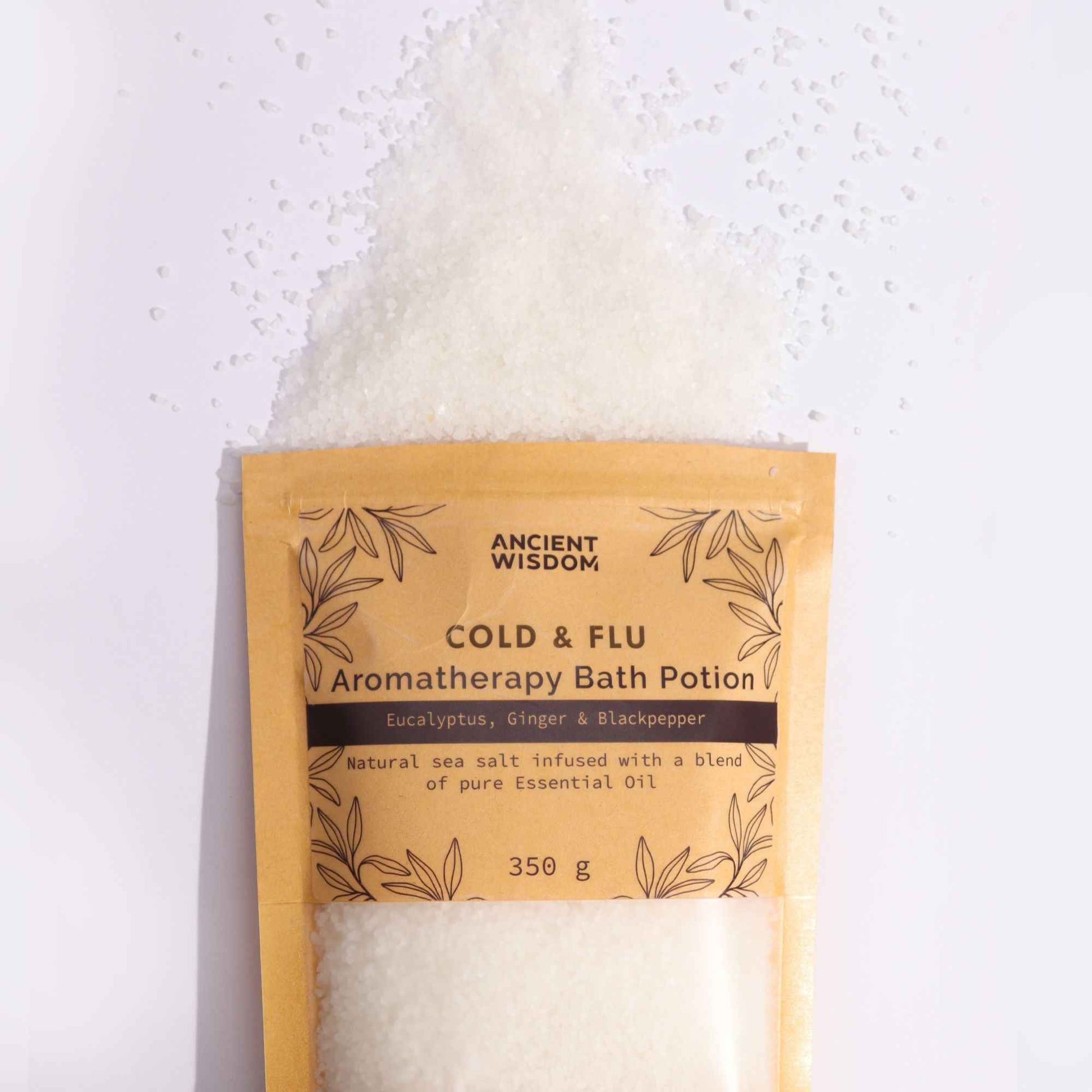 Ancient Wisdom Ancient Wisdom Cold & Flu Bath Potion, 350g - Bath Salts & Soaks Aromatherapy Bath Potion 350g