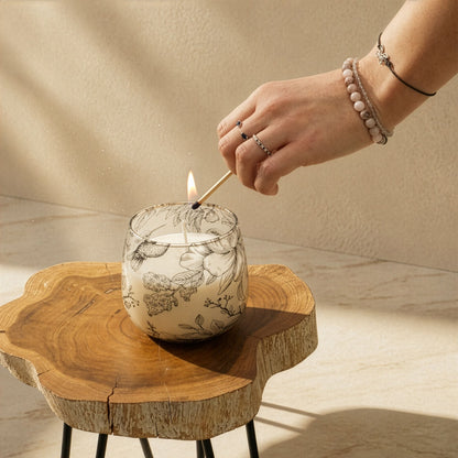 AW Dropship UK Medium Glass Jar Candles - Drawn by Flame - Glass Jar Candles