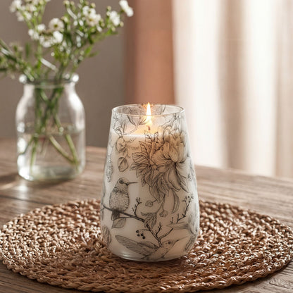 AW Dropship UK Tall Glass Jar Candles - Drawn by Flame - Glass Jar Candles