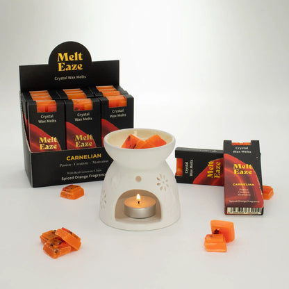 MeltEaze Crystal Wax Melts 50g Carnelian Fire Spiced Orange - Everyday Bargainz