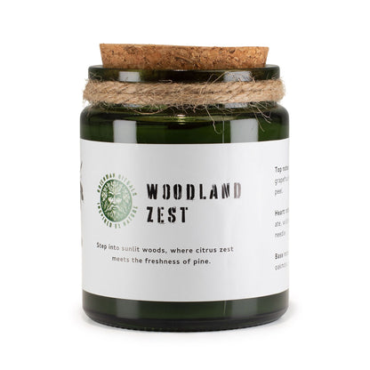 Enhance Your Space with the Invigorating Woodwick Soy Candle - Woodland Zest