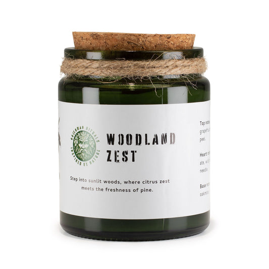 Enhance Your Space with the Invigorating Woodwick Soy Candle - Woodland Zest