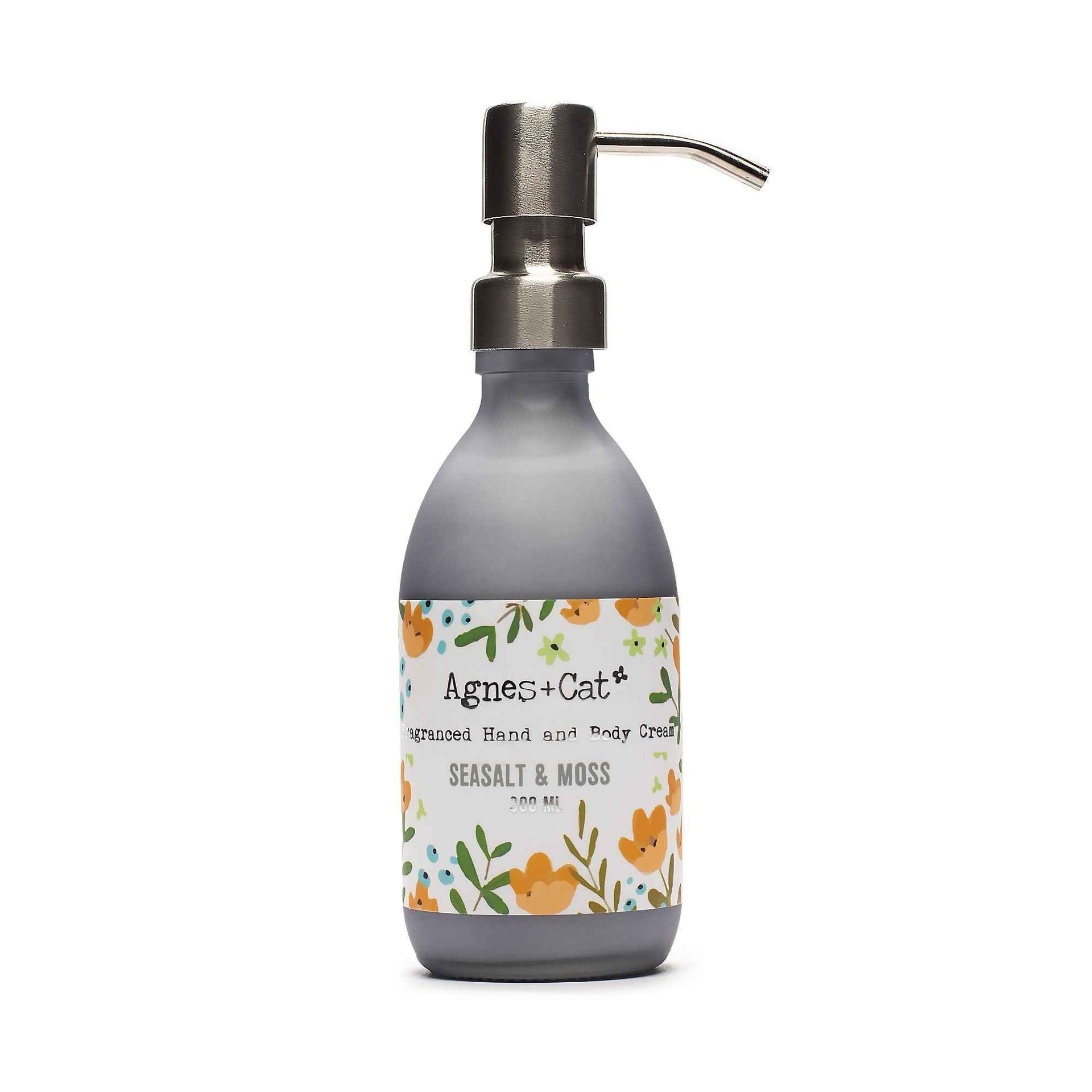 Agnes + Cat Sea Salt & Moss Hand & Body Cream - Refreshing Coastal Scent, Vegan & Cruelty Free 300ml