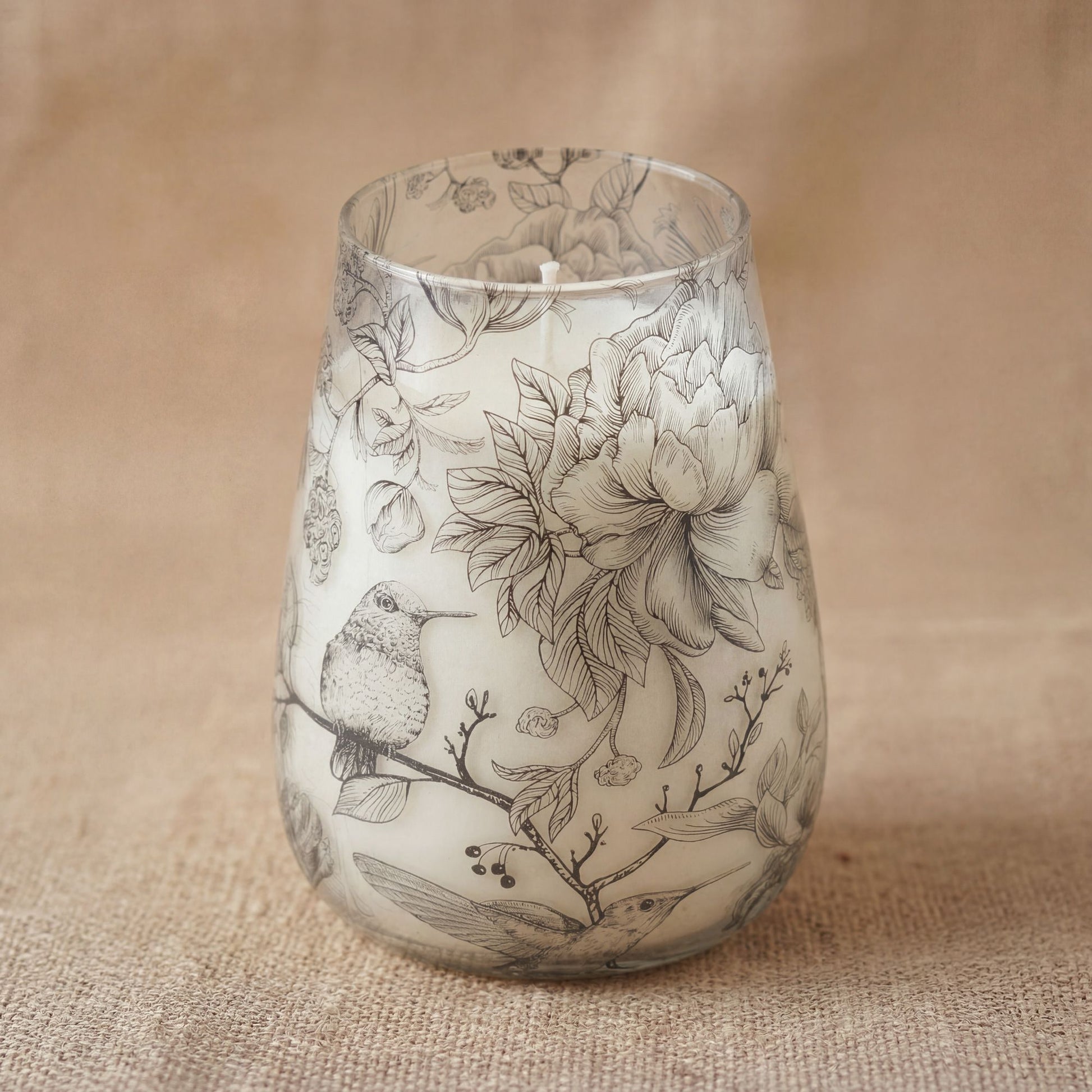 AW Dropship UK Tall Glass Jar Candles - Drawn by Flame - Glass Jar Candles