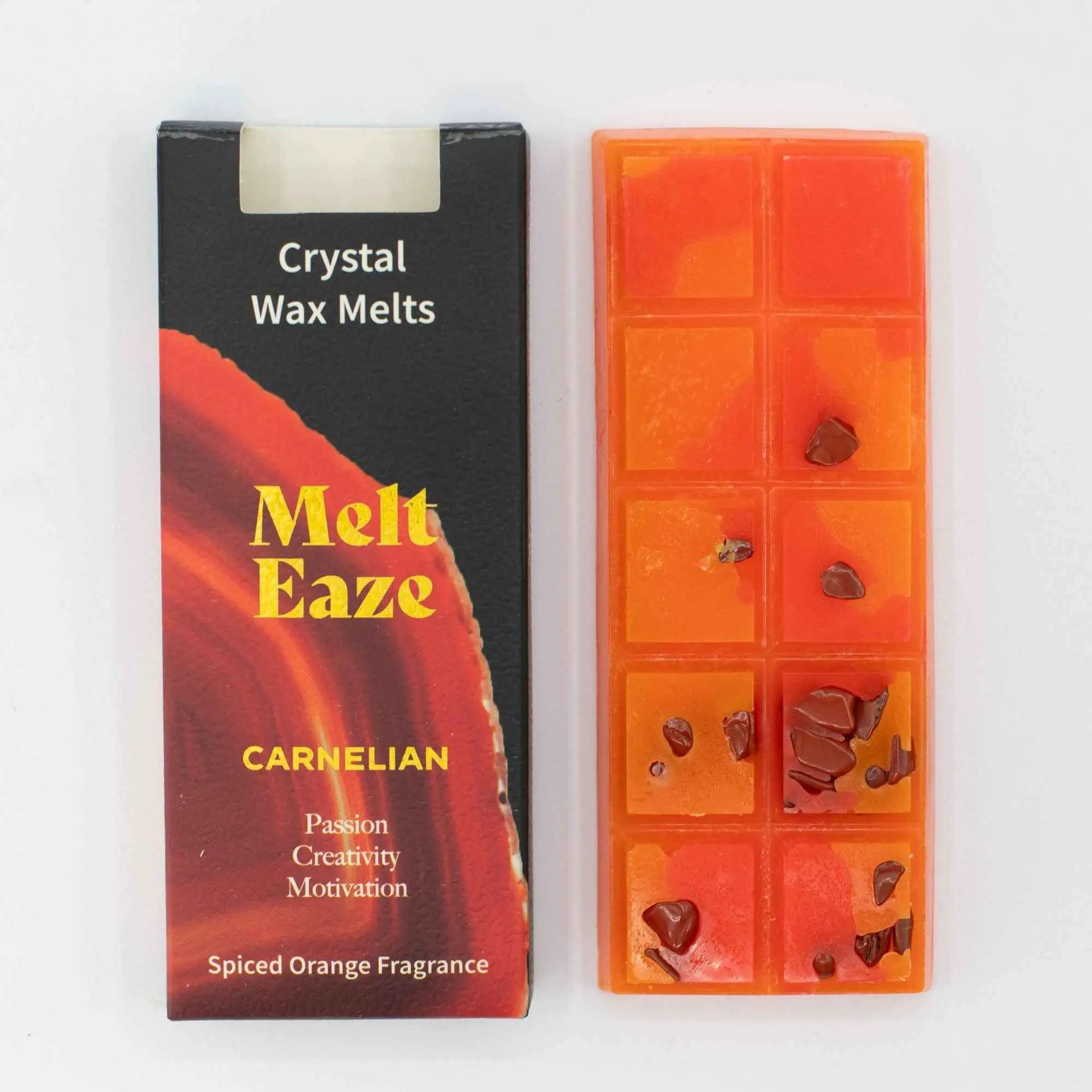 MeltEaze Crystal Wax Melts 50g Carnelian Fire Spiced Orange - Everyday Bargainz