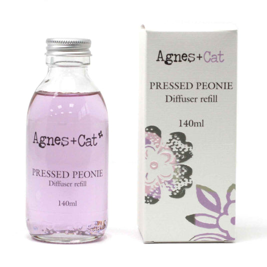 Agnes + Cat Reed Diffuser Refill - Pressed Peonies 150ml for Long-Lasting Fragrance - Everyday Bargainz
