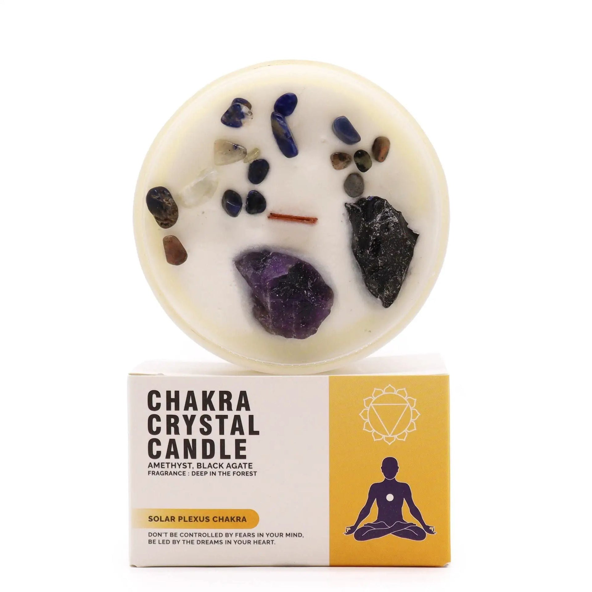 Chakra Crystal Candles - Solar Plexus Chakra by AW Dropship UK