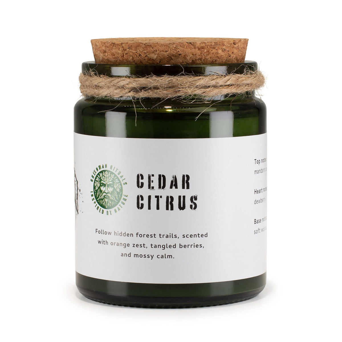 Natural Soy Woodwick Candle - Invigorating Cedar Citrus Blend for Home Ambience