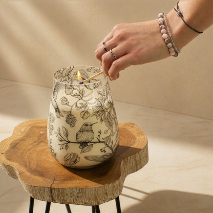 AW Dropship UK Tall Glass Jar Candles - Drawn by Flame - Glass Jar Candles