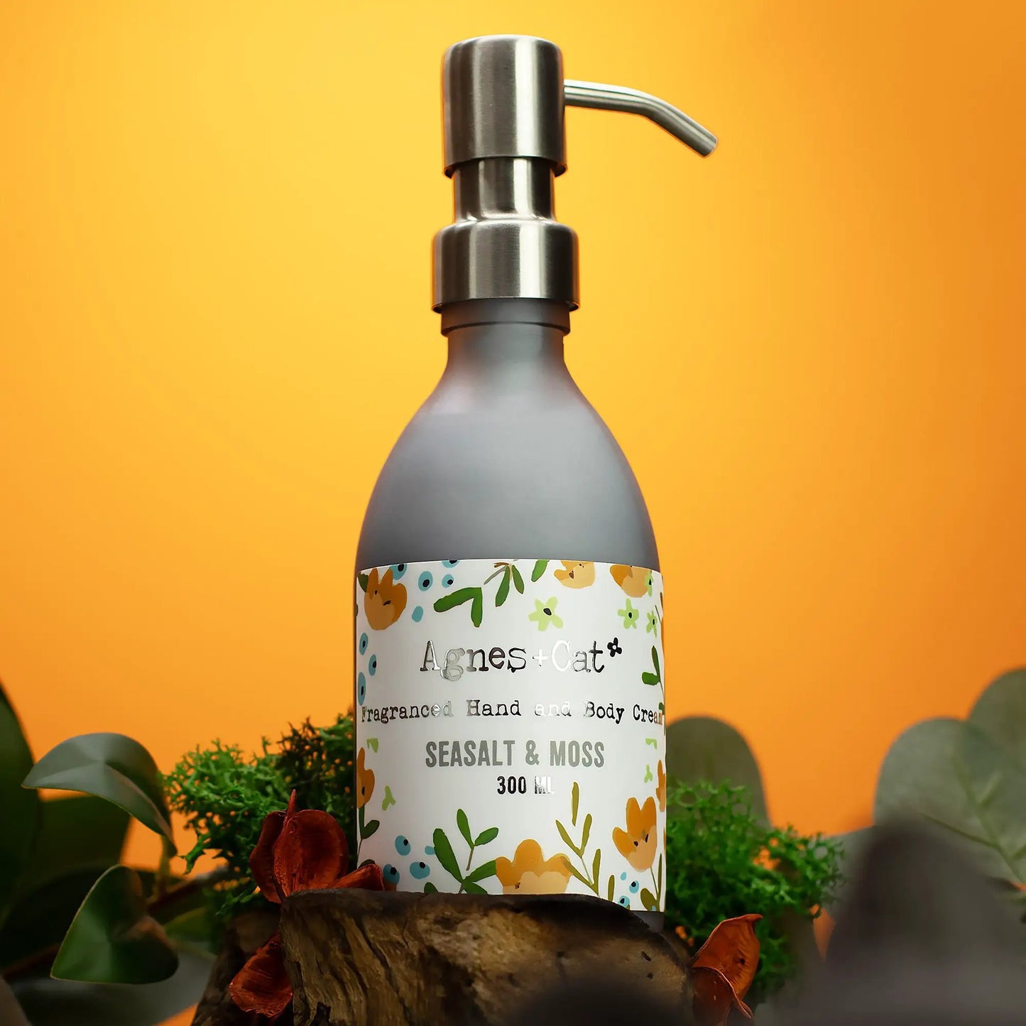 Agnes + Cat Sea Salt & Moss Hand & Body Cream - Refreshing Coastal Scent, Vegan & Cruelty Free 300ml
