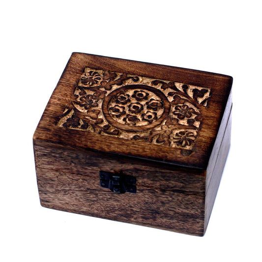 Mango Wood Aromatherapy Box - Stylish Storage for 12 Essential Oils