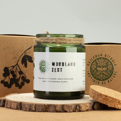 Enhance Your Space with the Invigorating Woodwick Soy Candle - Woodland Zest