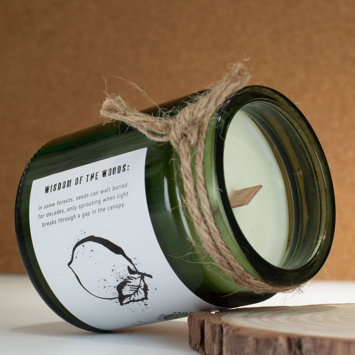 Natural Soy Woodwick Candle - Invigorating Cedar Citrus Blend for Home Ambience
