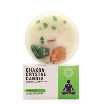 Chakra Crystal Candles - Heart Chakra by AW Dropship UK