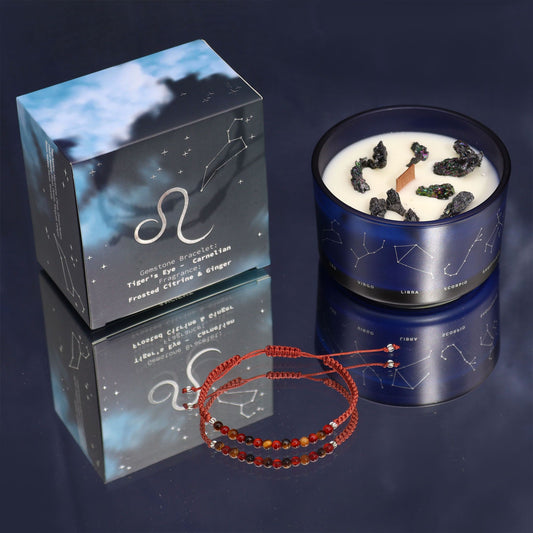 Transform Your Space with the Zodiac Crystal Candle - Leo