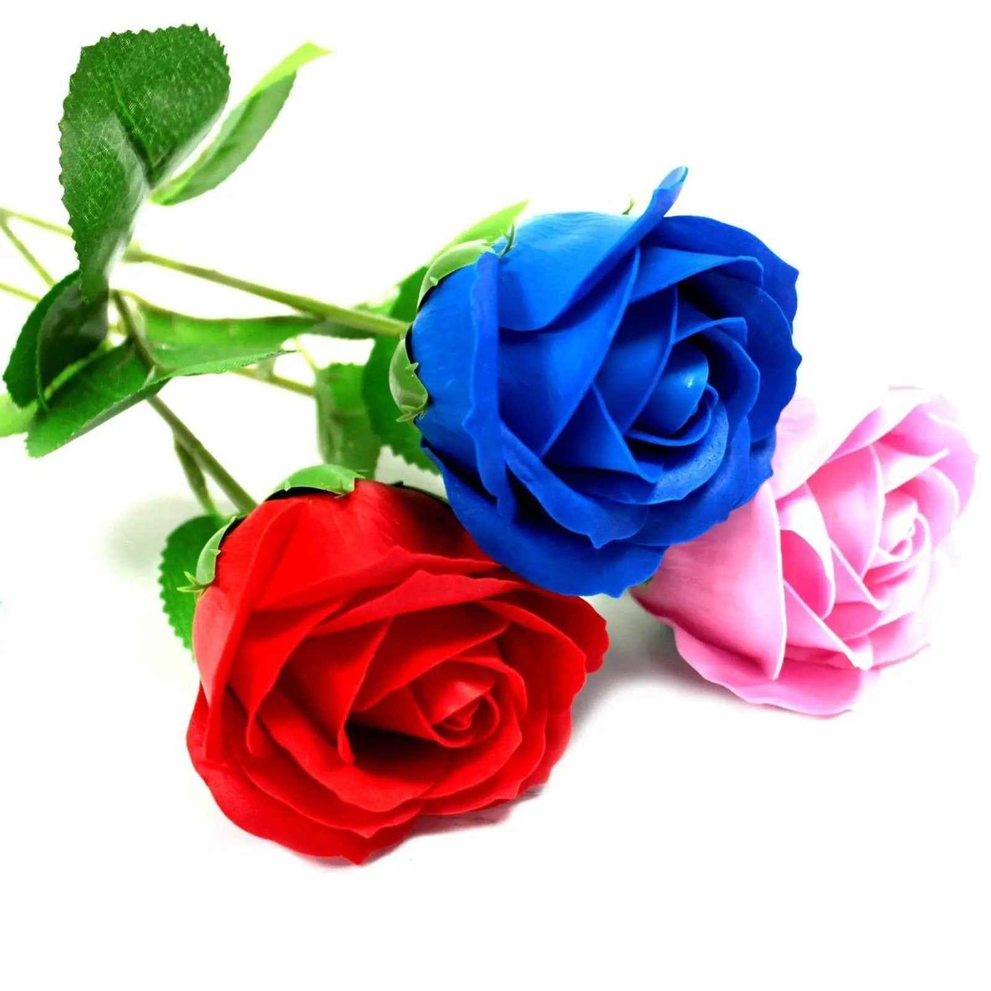 AW Dropship UK Single Rose - Blue Rose - Luxury Soap Flowers