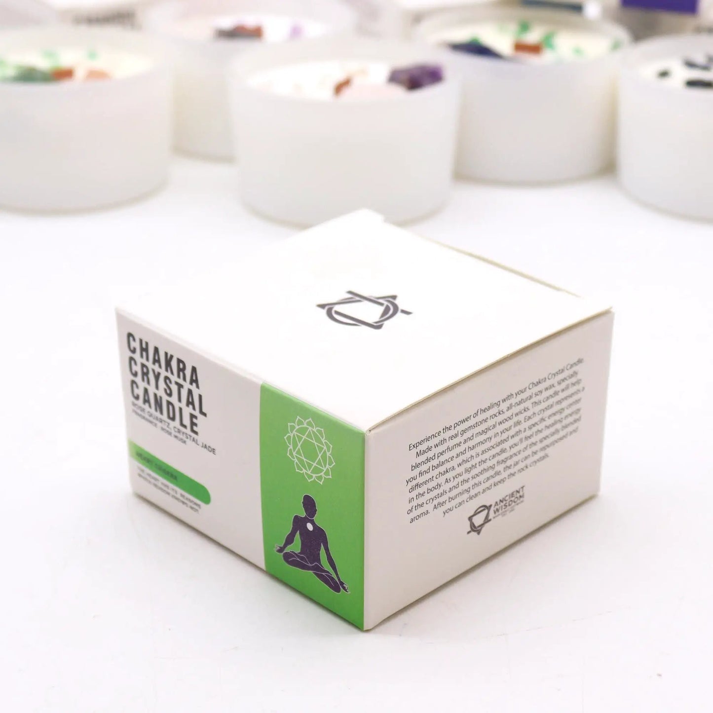 Chakra Crystal Candles - Heart Chakra by AW Dropship UK